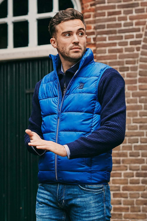 Suitable bodywarmer mountain mid blauw | Slim-fit
