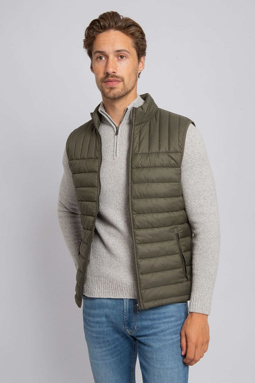 Suitable bodywarmer olijfgroen | Slim-fit