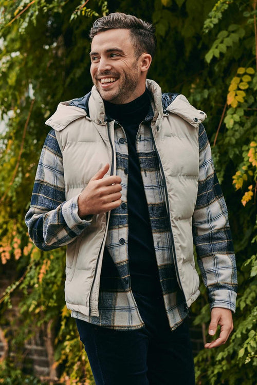 Suitable bodywarmer the ecru | Slim-fit