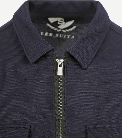 Suitable boed overshirt donkerblauw | Regular-fit