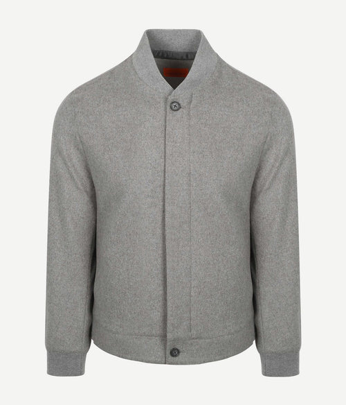 Suitable bomberjas flanel grijs | Regular-fit