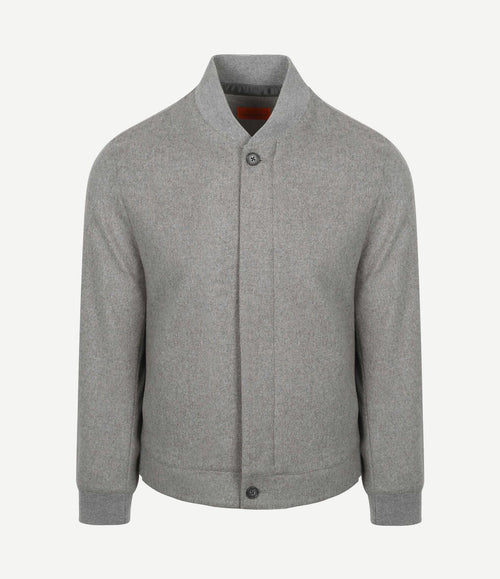Bomberjas flanel grijs