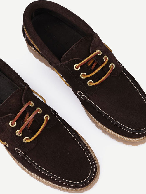 Bootschoenen suede bruin