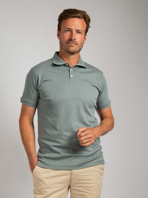 Suitable boris poloshirt groen | Slim-fit