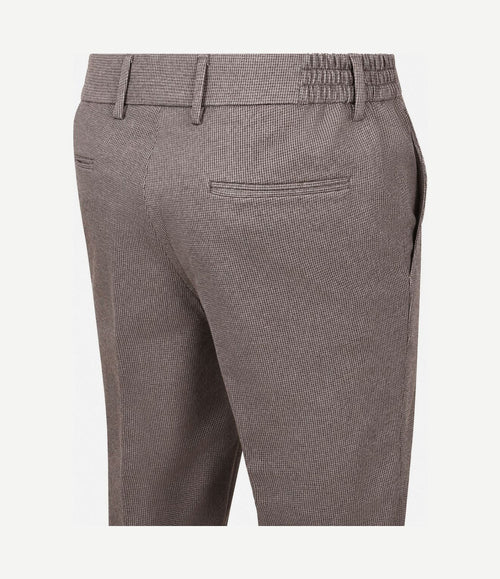 Aiden pantalon houndstooth tabacco