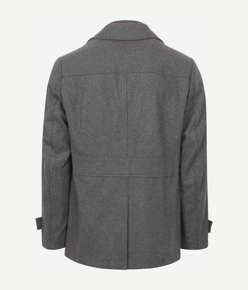 Steppin' Out caban coat wol grijs | Slim-fit