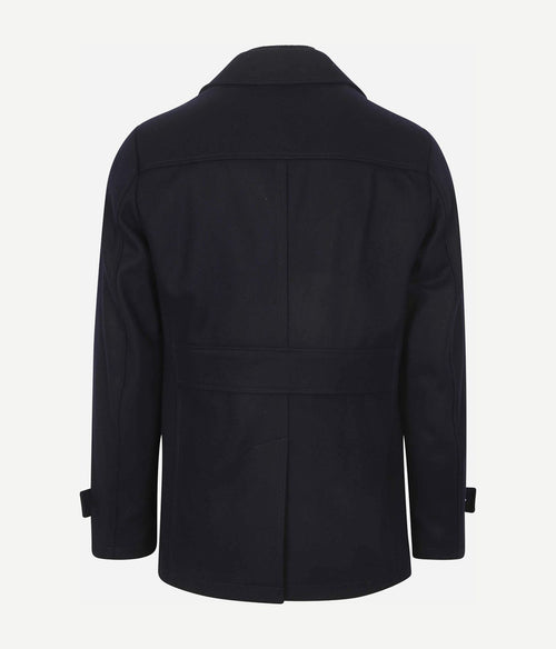 Steppin' Out caban coat wol donkerblauw | Slim-fit