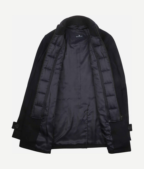 Steppin' Out caban coat wol donkerblauw | Slim-fit