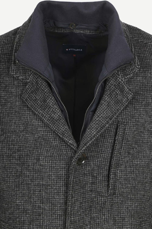 Suitable caleb coat wol blend donkerblauw | Slim-fit