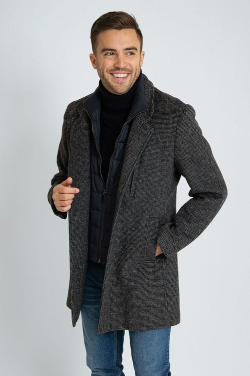 Suitable caleb coat wol blend donkerblauw | Slim-fit