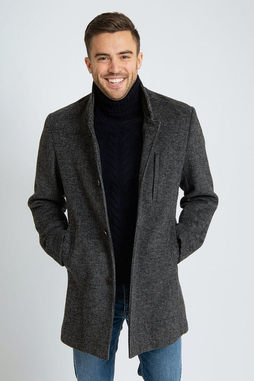 Suitable caleb coat wol blend donkerblauw | Slim-fit