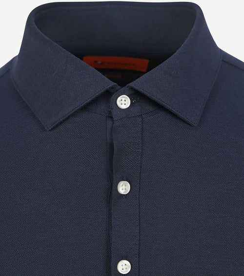Suitable camicia poloshirt donkerblauw | Slim-fit