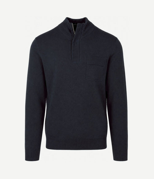 Canes pullover mocker donkerblauw