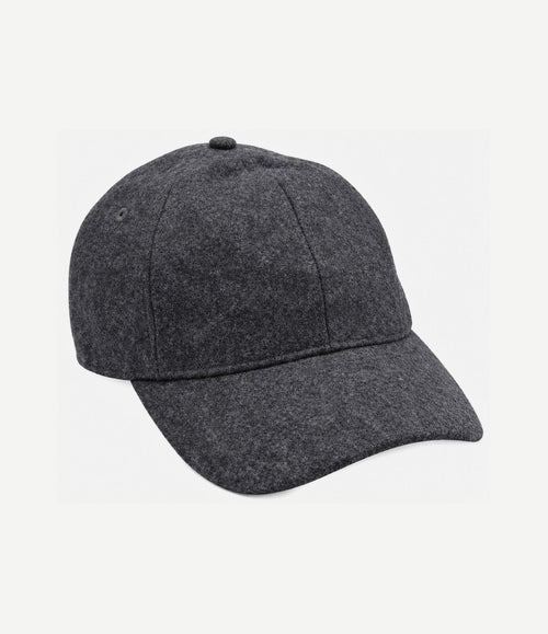 Cap wool blend antraciet