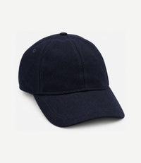 Cap wool blend donkerblauw