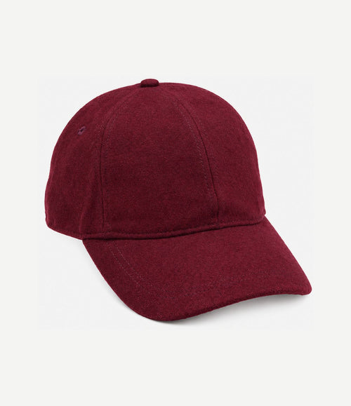 Cap wool blend rood