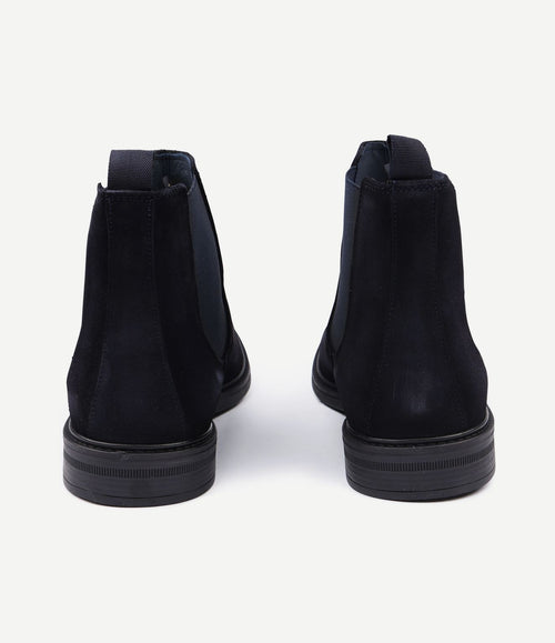 Chelsea boot suede donkerblauw