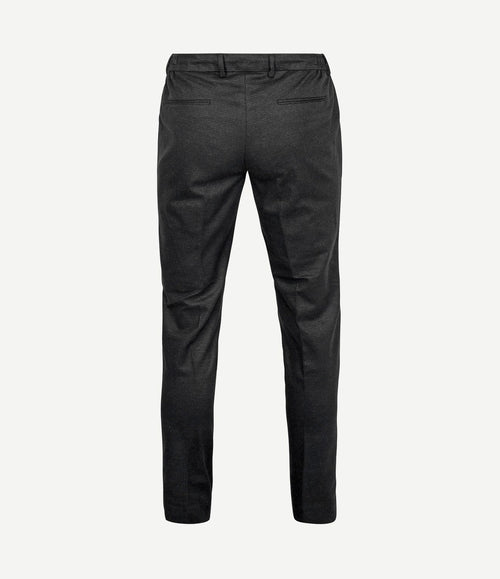 Chino das pied de poule antraciet