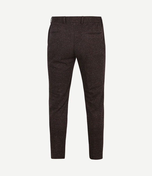 Chino das pied de poule aurbergine