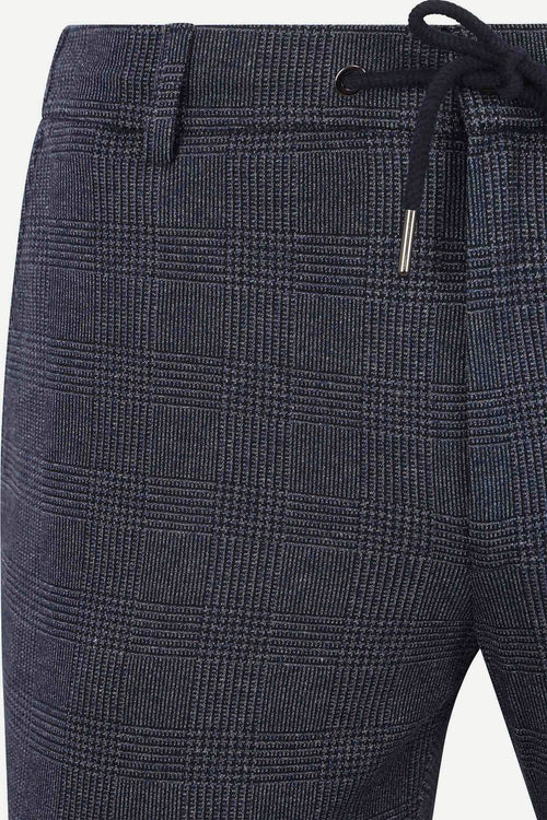 Suitable chino das ruiten donkerblauw | Slim-fit