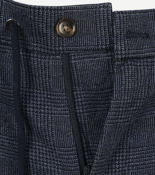 Suitable chino das ruiten donkerblauw | Slim-fit