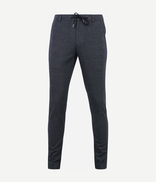 Suitable chino das ruiten donkerblauw | Slim-fit