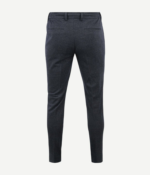 Suitable chino das ruiten donkerblauw | Slim-fit