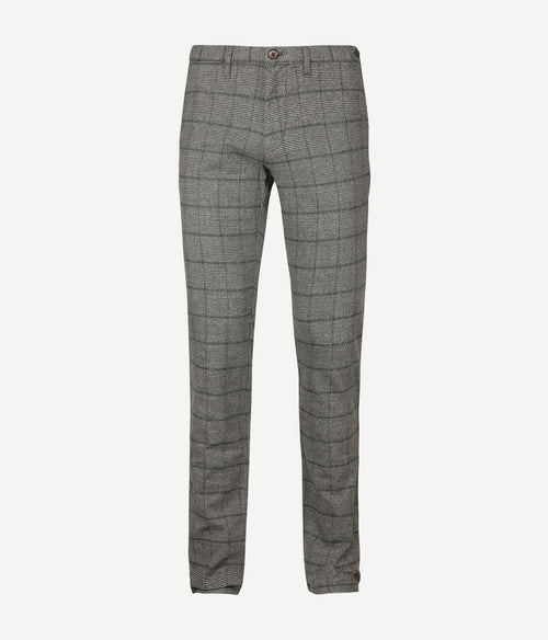 Suitable chino locke ruit grijs