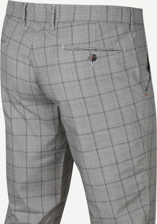 Suitable chino Pico grijs geruit