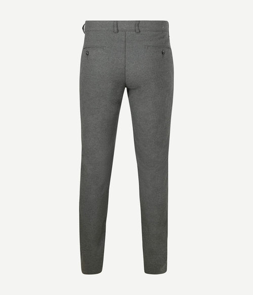 Suitable chino Pico pleat flanel grijs