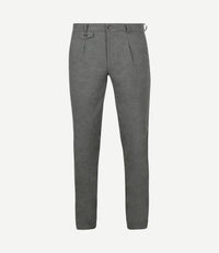 Chino Pico pleat flanel grijs