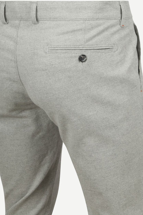 Suitable chino Pico pleat flanel lichtgrijs