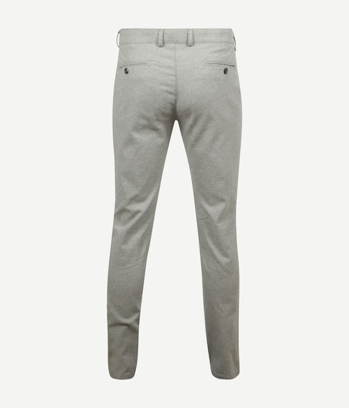 Suitable chino Pico pleat flanel lichtgrijs