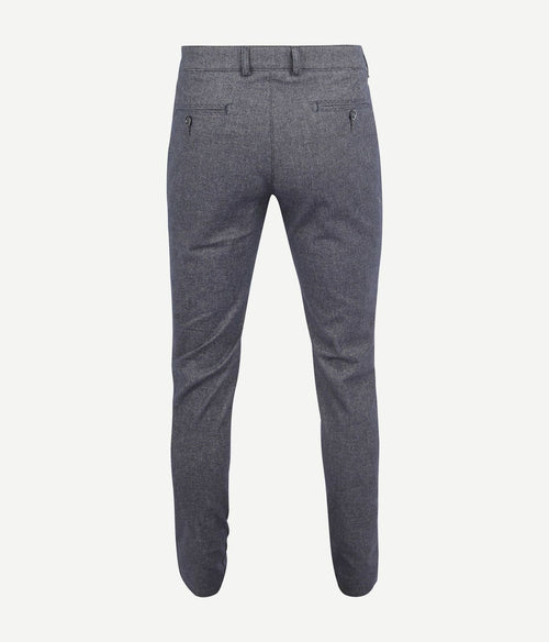 Suitable chino Pico pleat donkerblauw