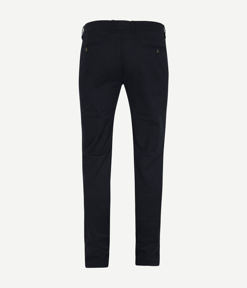 Suitable chino Pico print donkerblauw blauw