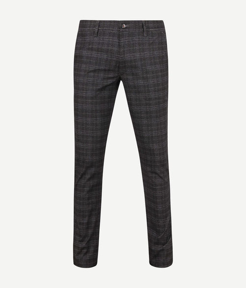Suitable chino Pico ruiten antraciet