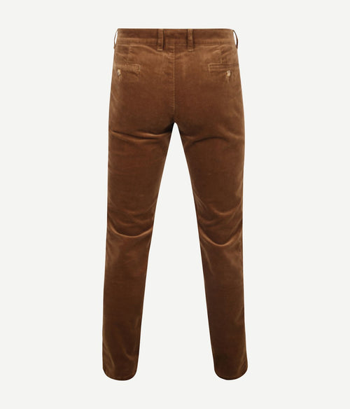 Suitable chino Plato corduroy bruin