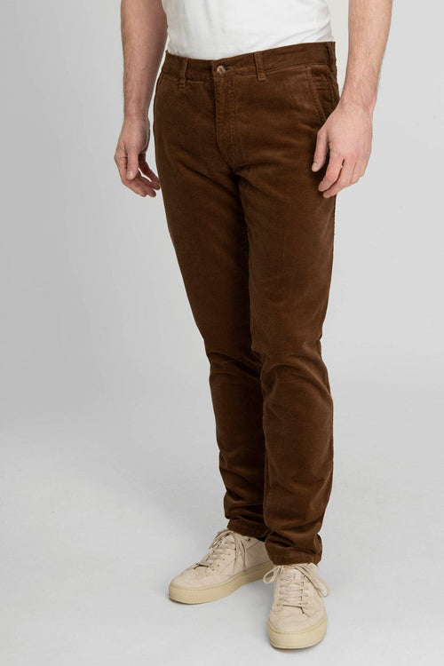 Suitable chino Plato corduroy bruin