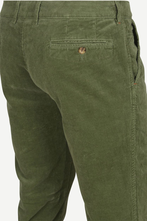 Chino Plato corduroy groen