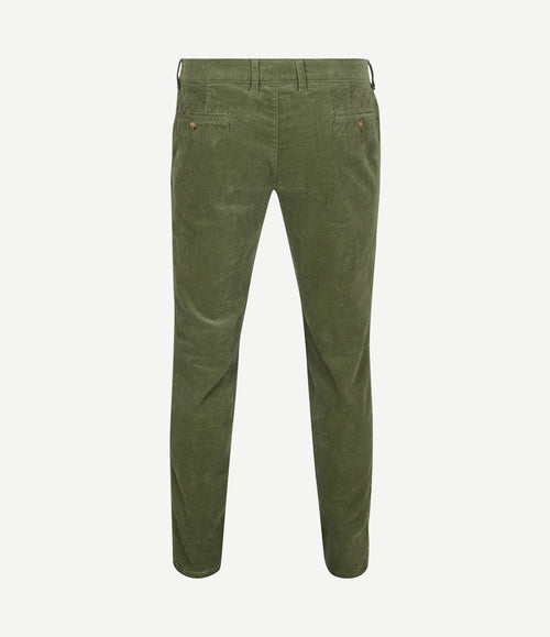 Chino Plato corduroy groen