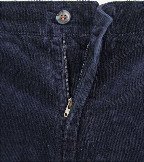 Chino Plato corduroy donkerblauw