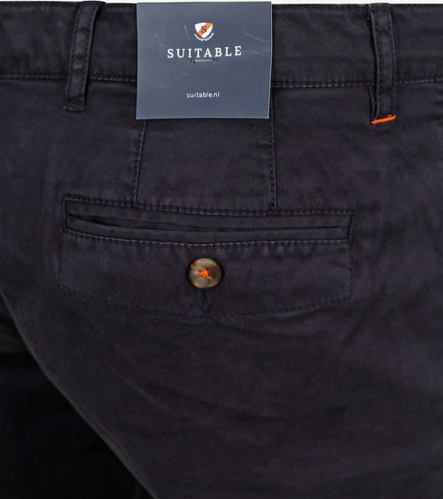 Suitable chino Plato donkerblauw