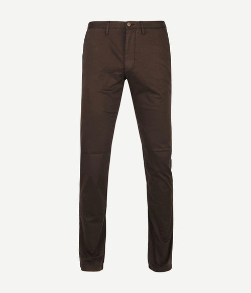 Suitable chino sartre donkerbruin