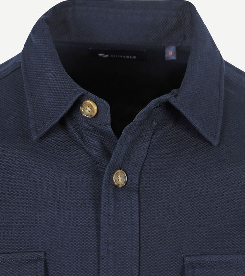 Suitable cia overshirt donkerblauw | Regular-fit