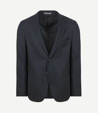 Classic colbert wol blend donkerblauw