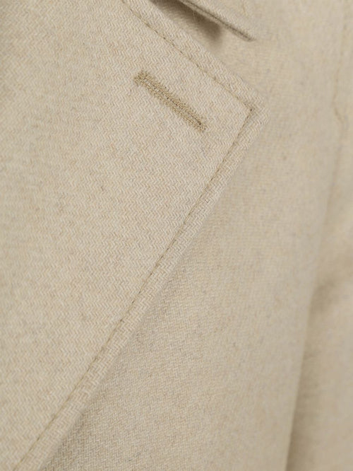 Coat caban wol blend ecru
