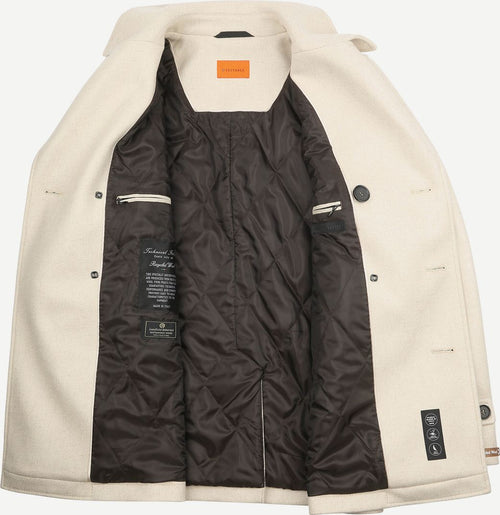 Suitable coat caban wol blend ecru