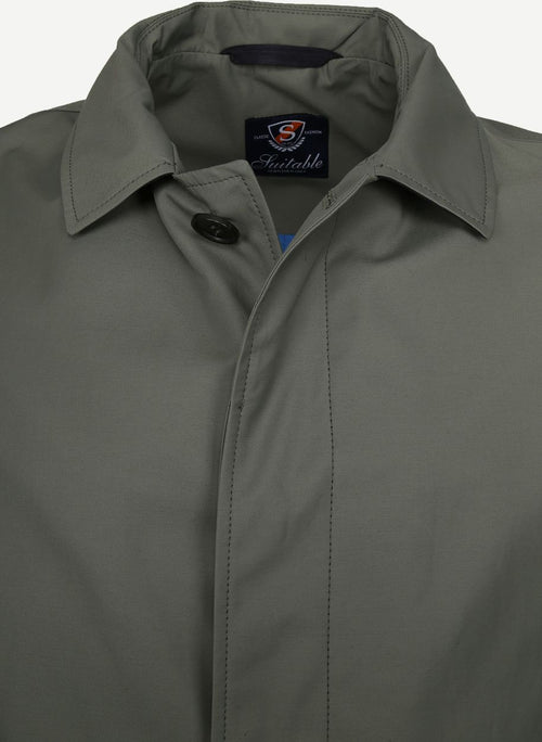 Suitable coat rosewood mid green