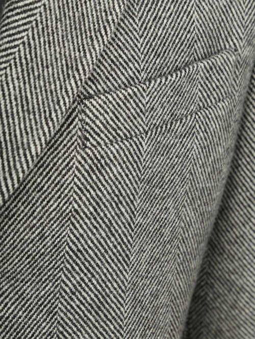 Suitable coat wol pepita pepper grey | Slim-fit