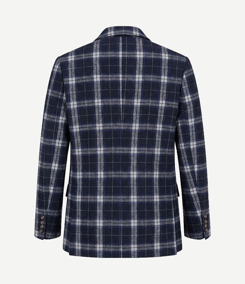 Coat wol pepita pepper grey